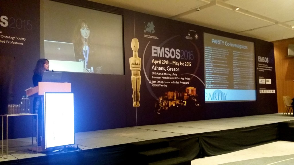 Dr. Michelle Ghert speaking at the 2015 EMSOS Annual Meeting.
